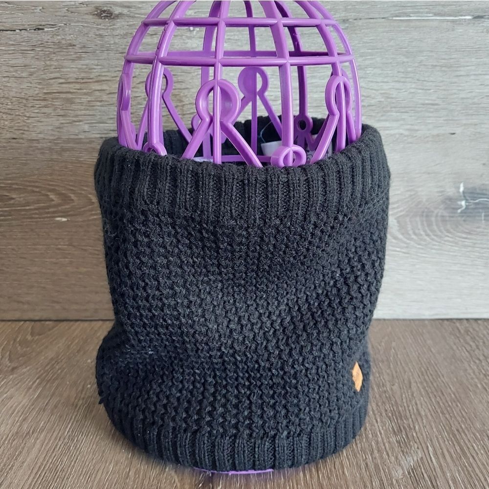 Timberland Black Knit Fleece Lined Neck Gaiter
